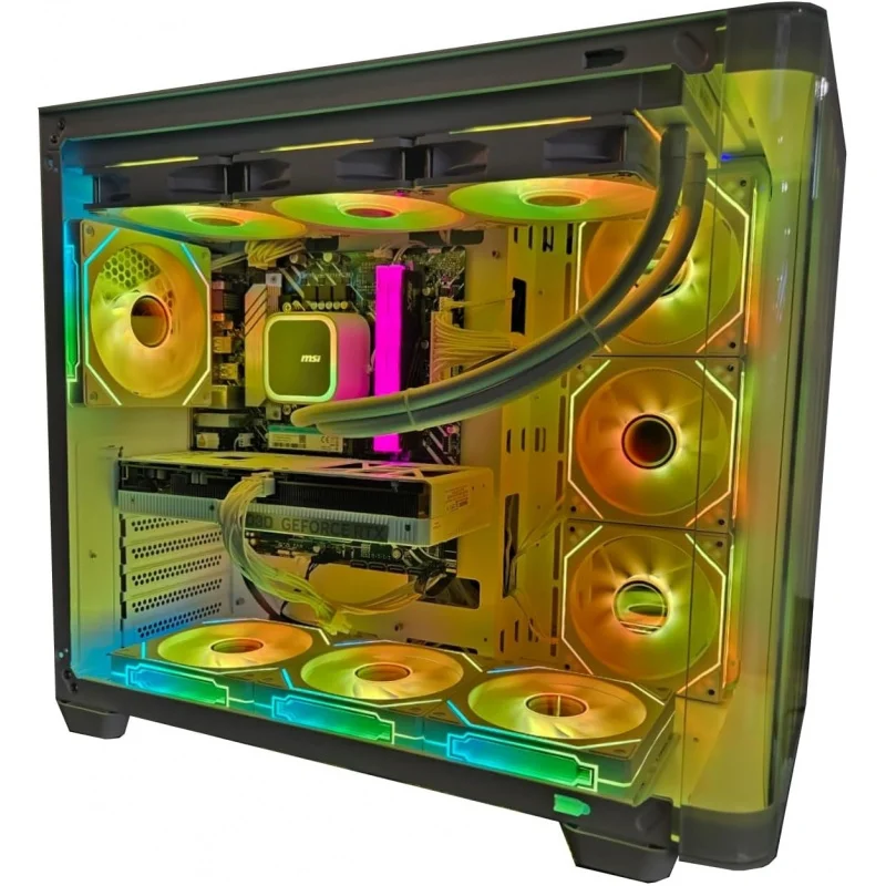 PC da gioco con CPU Core i9 E5-2650, GTX 1050, scheda madre B760 DS3H, RAM 8G/16GB, SSD 256G, case con 5 ventole RGB (CPU I5 I7)