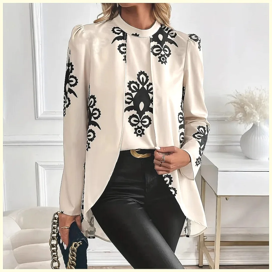 Robe à manches longues Damen 2026 Bureau tendance avec