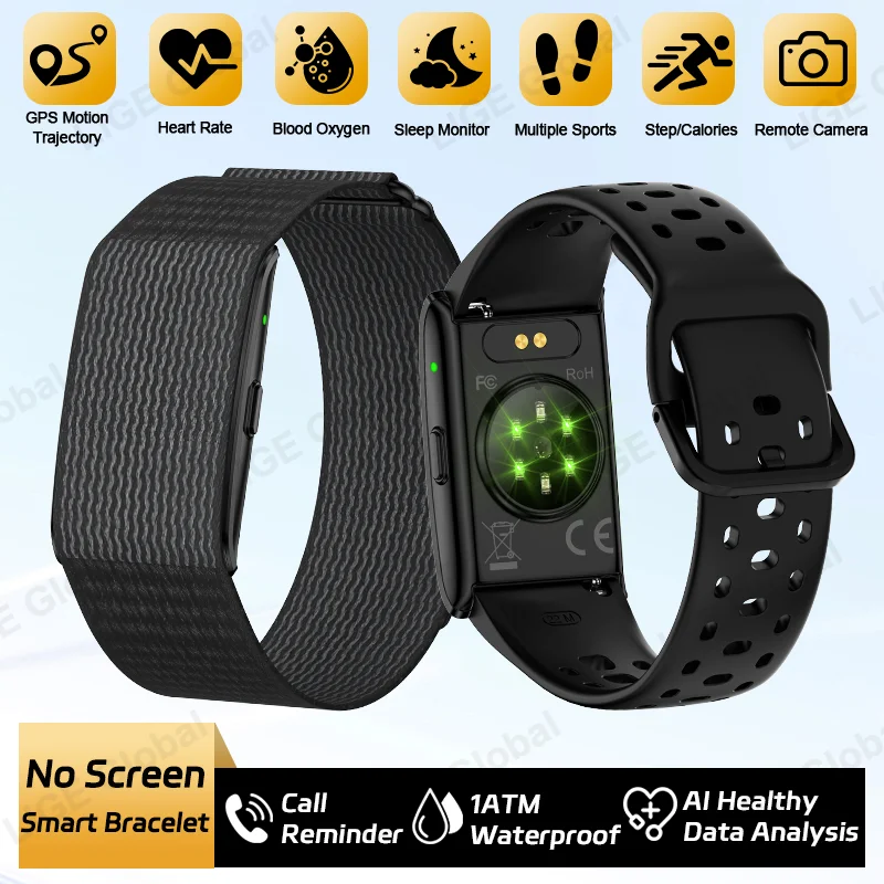 LIGE neuer Männer-Sport-Smart-Armband mit AI-Gesundheitsfunktionen, Fitness-Tracker, Anruf-Erinnerung