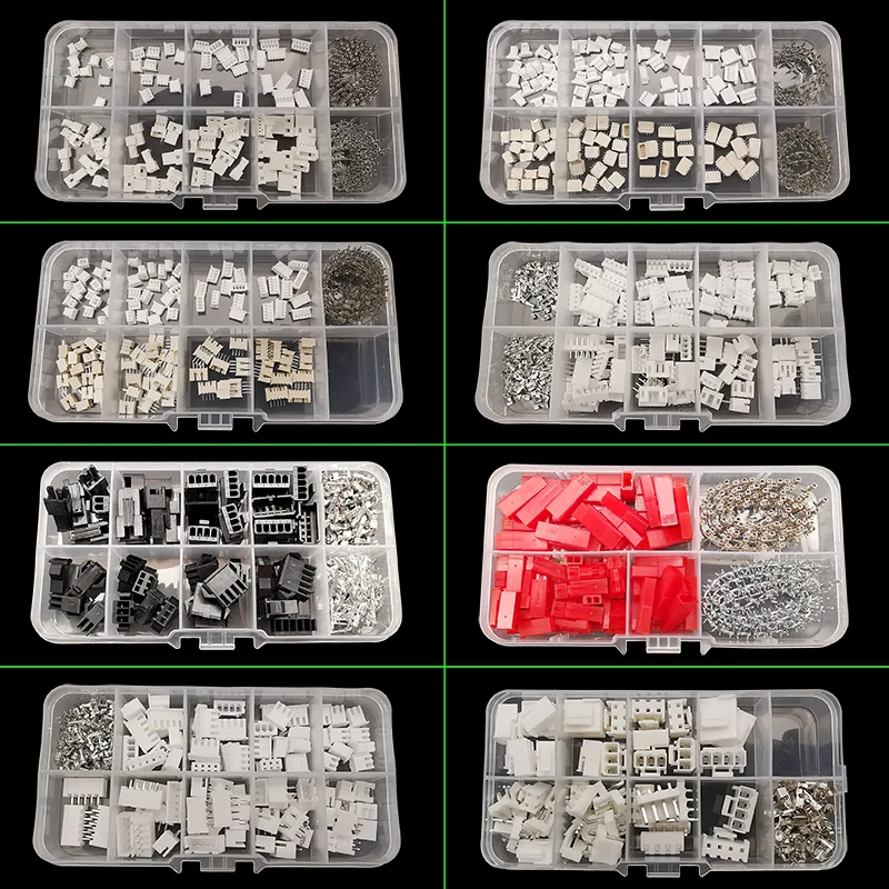 1Box JST SH 1,0 / 1,25 mm / PH 2.0 / SM/SYP/XH 2,54 mm / VH 3,96 mm Pitch Terminal Kit männlich weiblich Gehäuse Pin Header JST Stecker