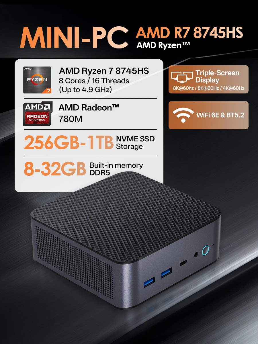 Kompakter Mini-PC mit AMD Ryzen 7