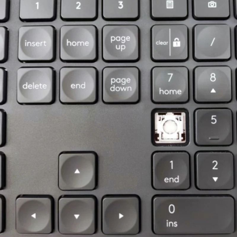 Pièces de rechange pour clavier Logitech Craft MX Keys S, couvercles de touches et charnières en gris foncé