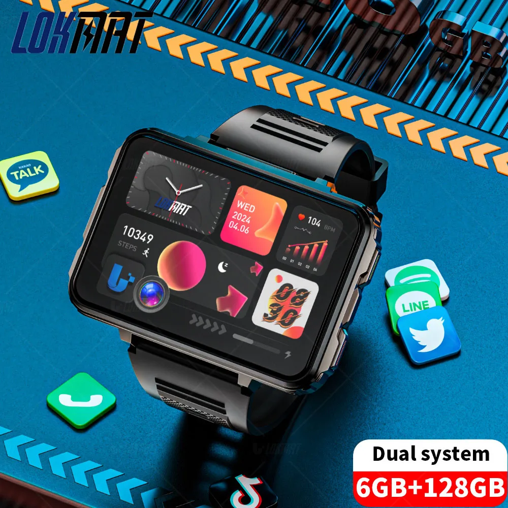 ساعة ذكية LOKMAT APPLLP 5 MAX مع 4G و 128 جيجا بايت تخزين
