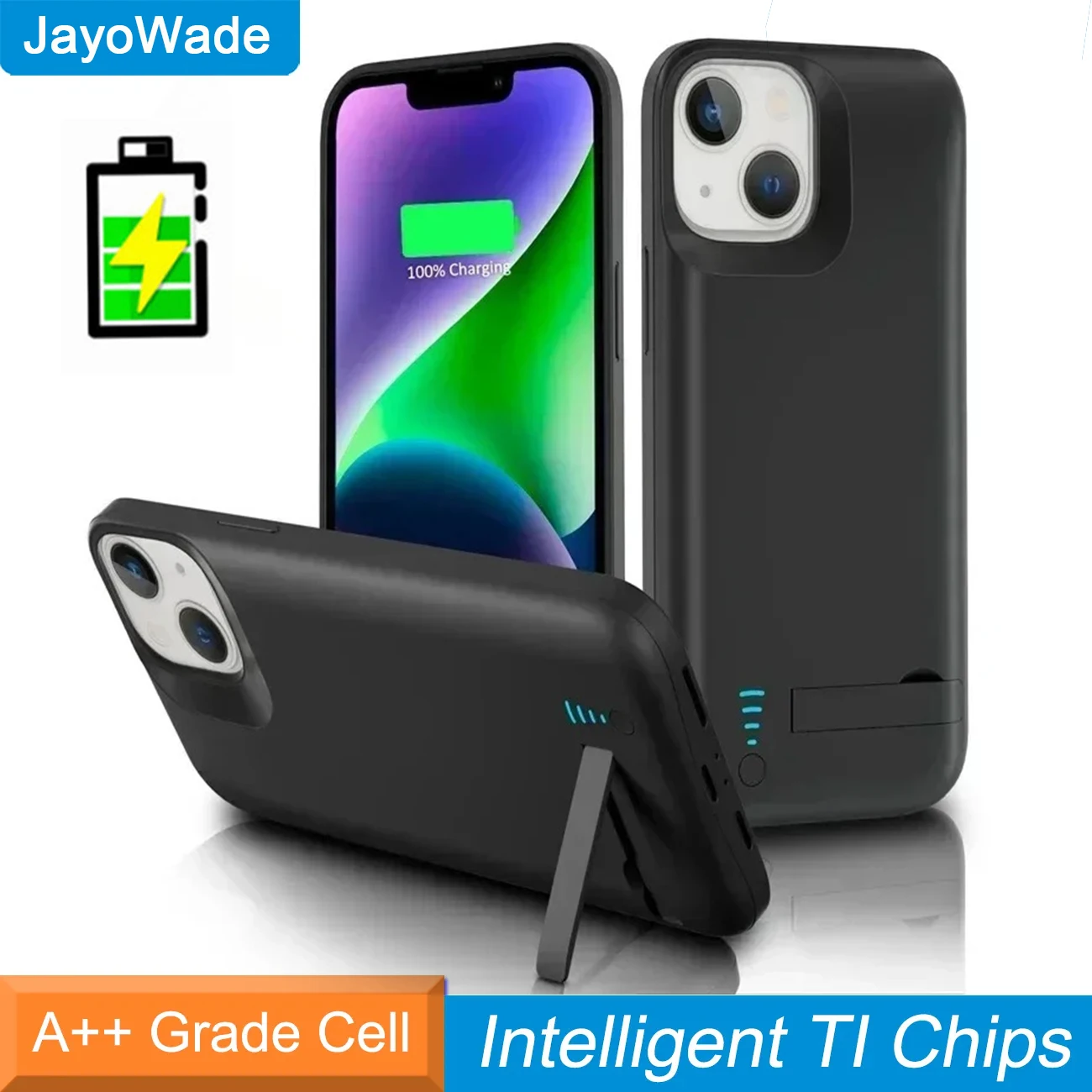 Dünnes Power Case für iPhone 17/16/15/14 mit 10.000 mAh und Schutzhülle