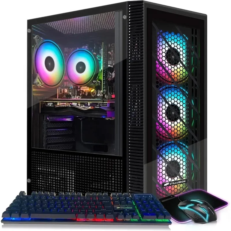 PC da gioco con RX 580, 16 GB di RAM e illuminazione RGB