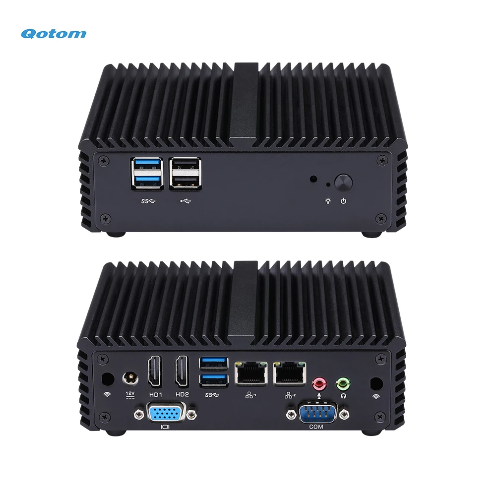 Lüfterloser Mini-PC mit Aluminium-Gehäuse und Dual LAN