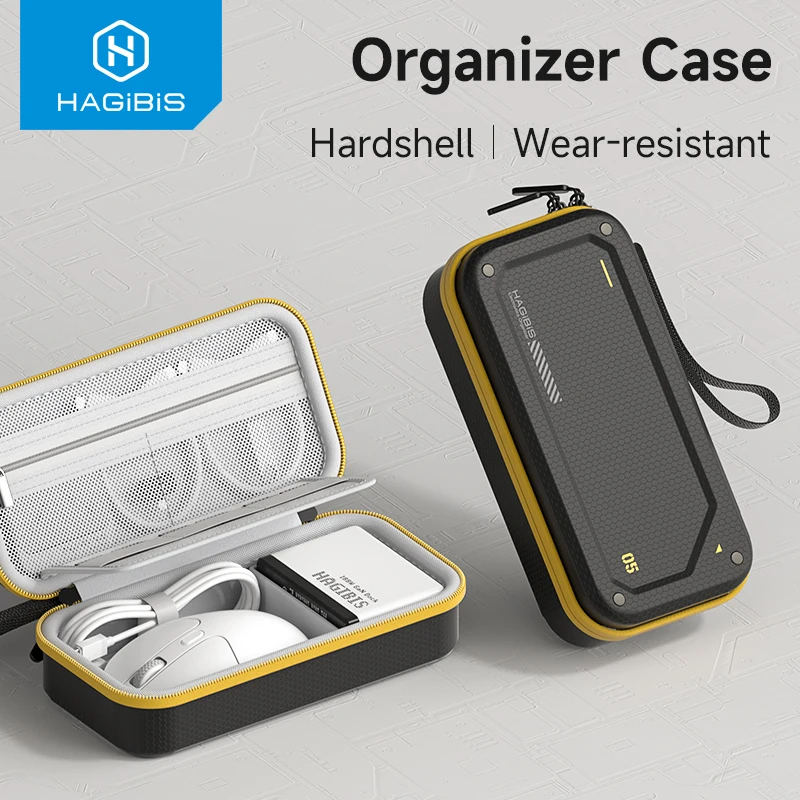 Organisateur électronique Hagibis, sac de voyage, sac EVA, coque rigide PU, sac de transport pour souris, chargeur, câble, accessoires