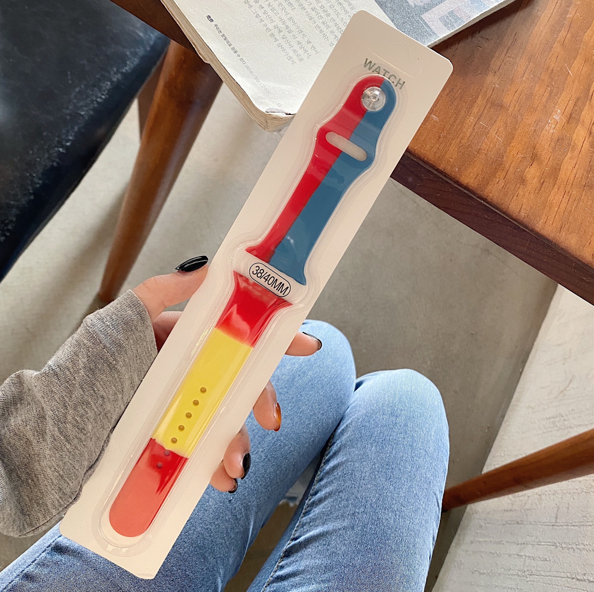 Silicone Kontrastfarbe Sportuhrarmband für Applewatch Uhren