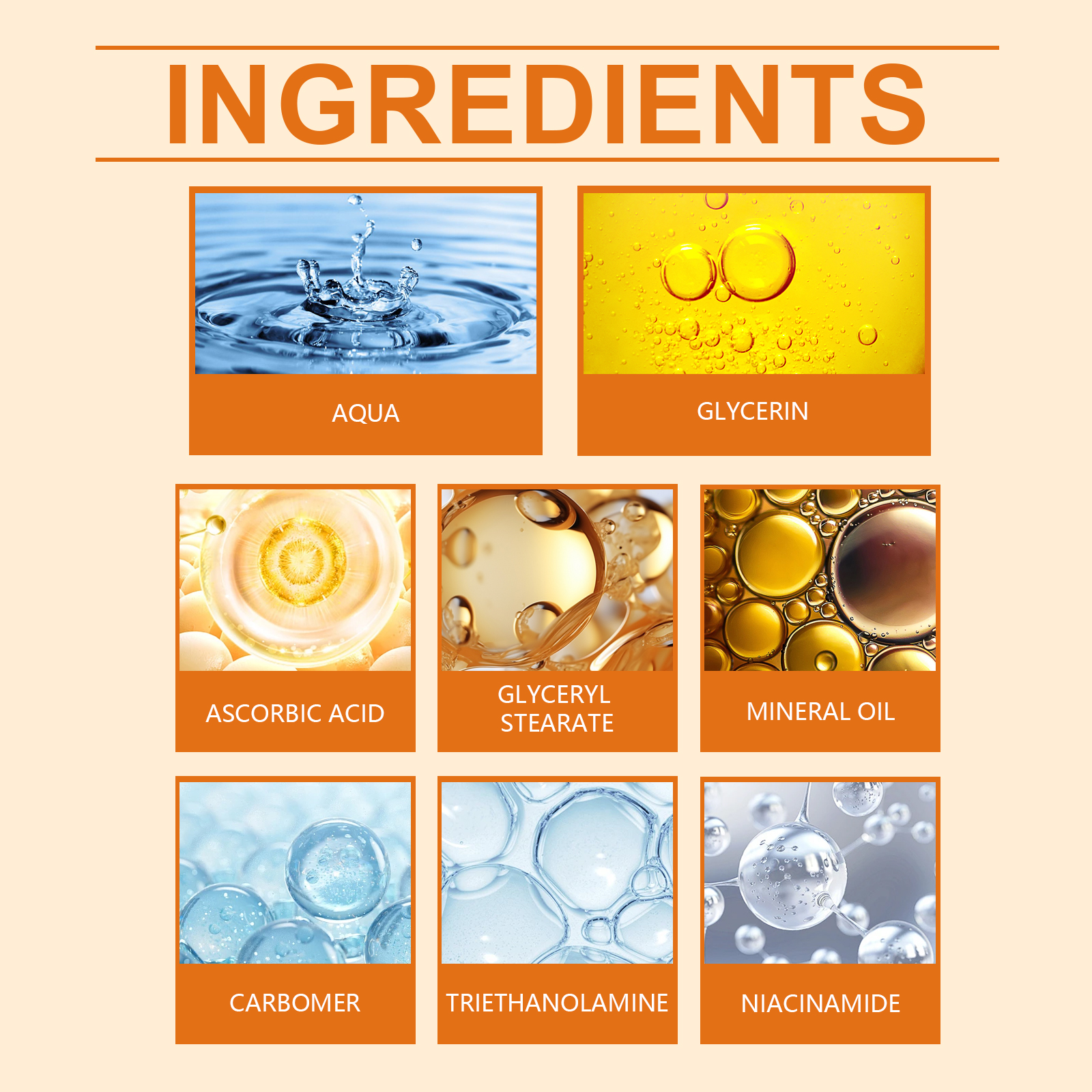 Vitamin C Aufhellende Creme von EELHOE zur Verbesserung der Hauttrockheit, Reduzierung feiner Linien und Akne