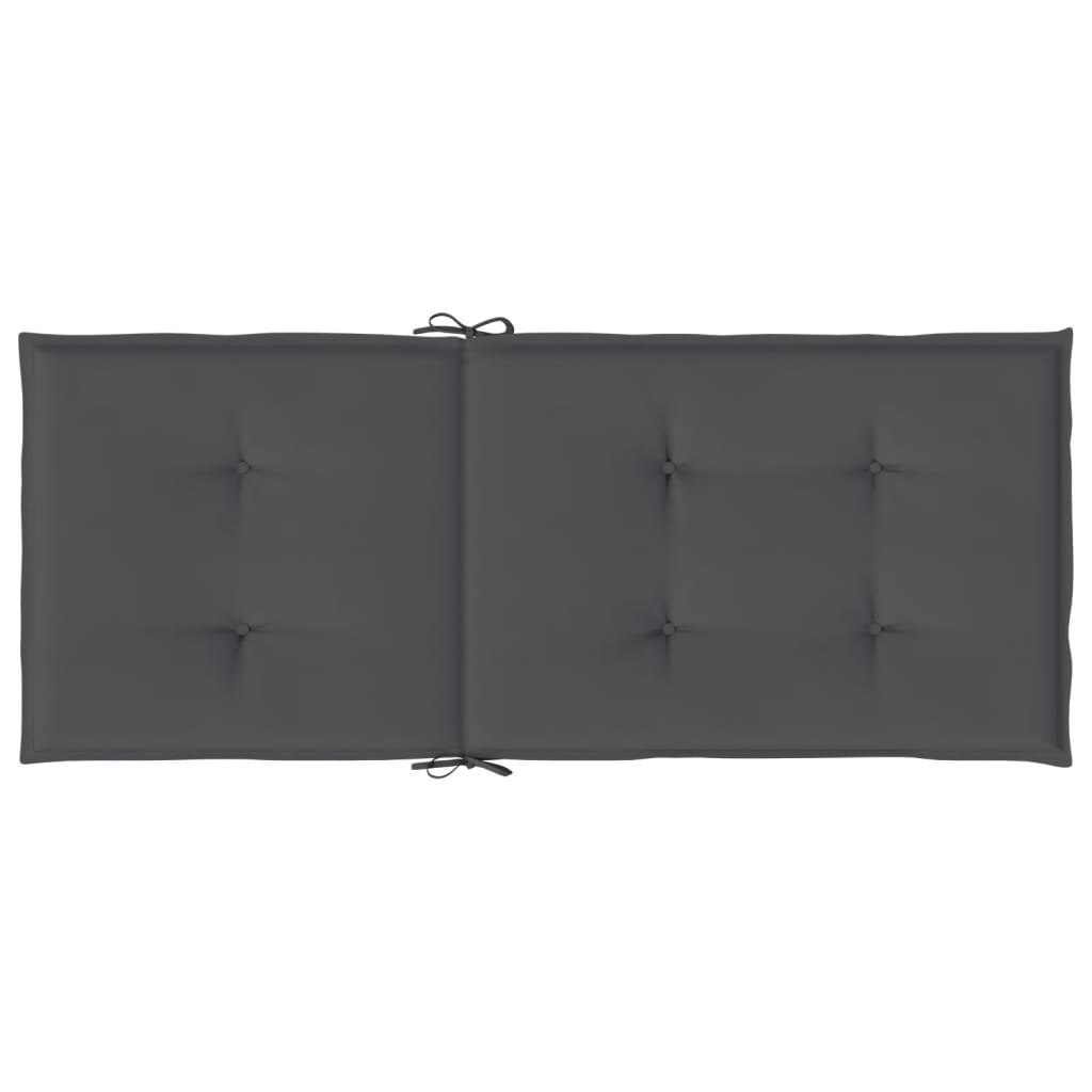 Sitzkissen für Hochlehner, 6er-Set, Anthrazit, 120 cm
