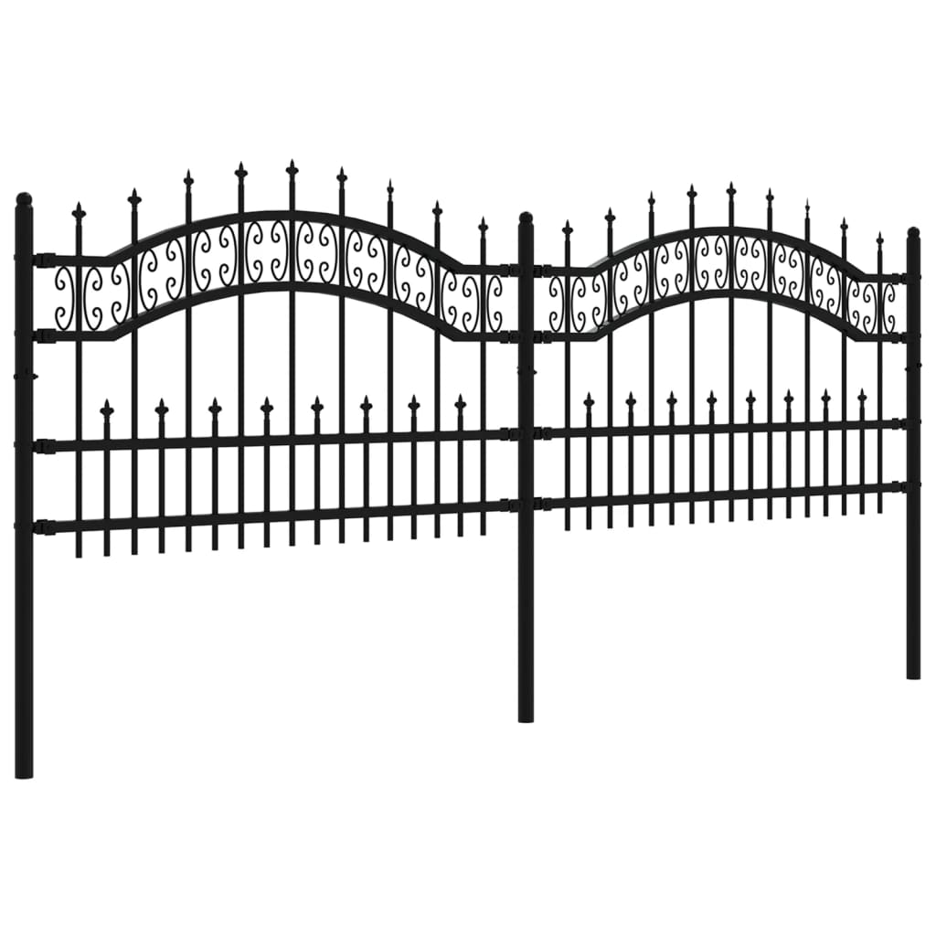 Gartenzaun mit Speerspitzen, pulverbeschichtet