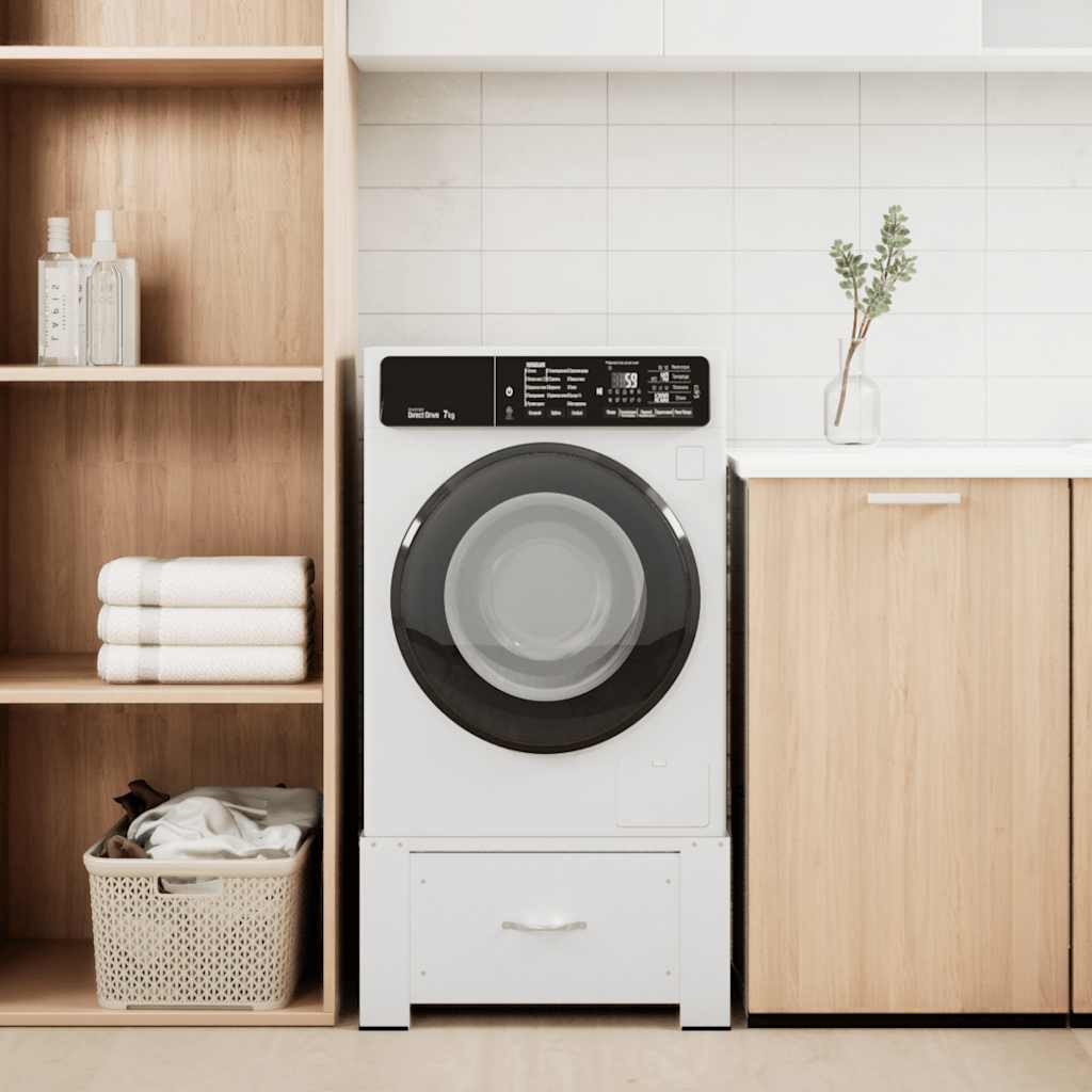 Waschmaschinenuntersatz mit Schublade, Doppelschrank