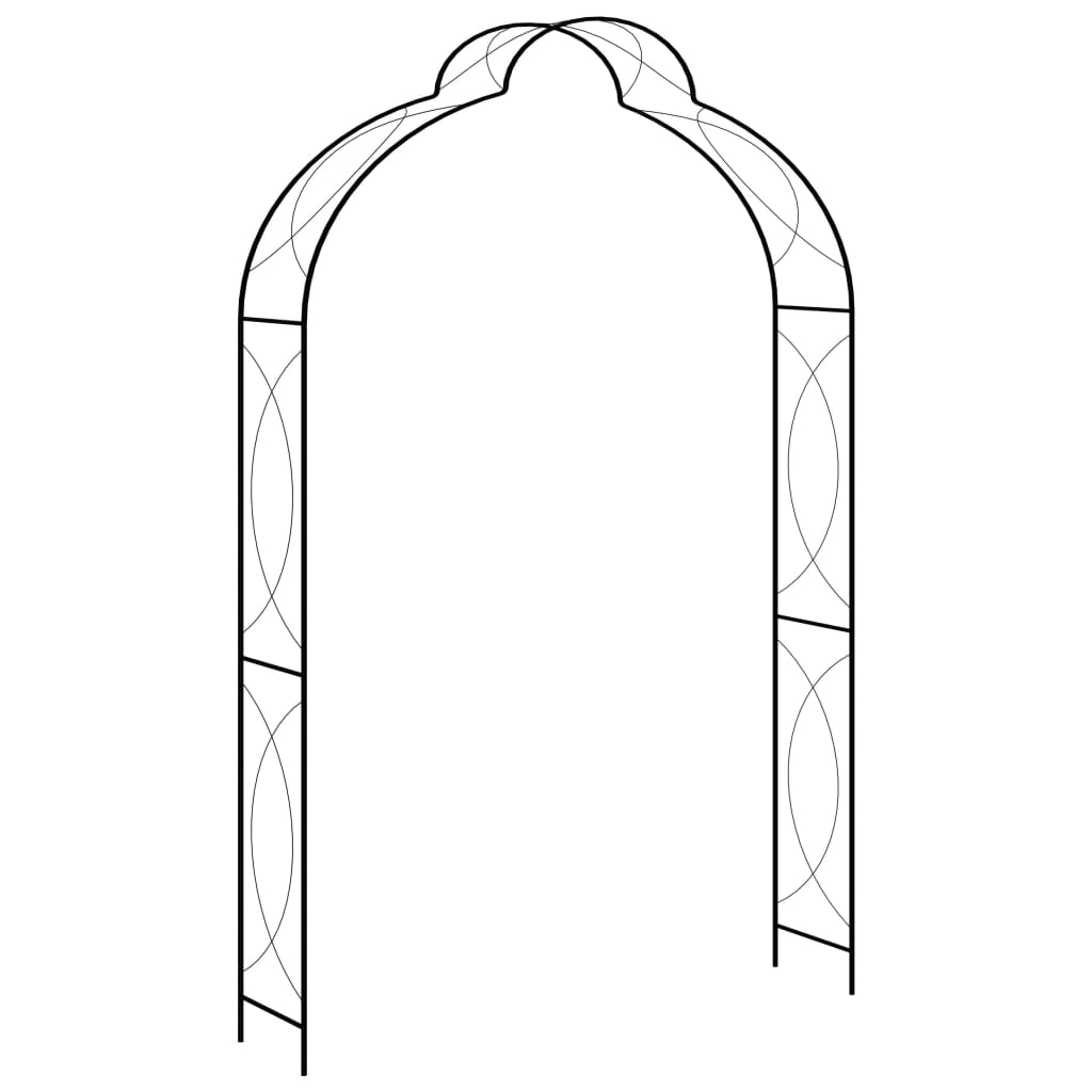 Eiserner Rosenbogen Schwarz 150 x 34 x 240 cm