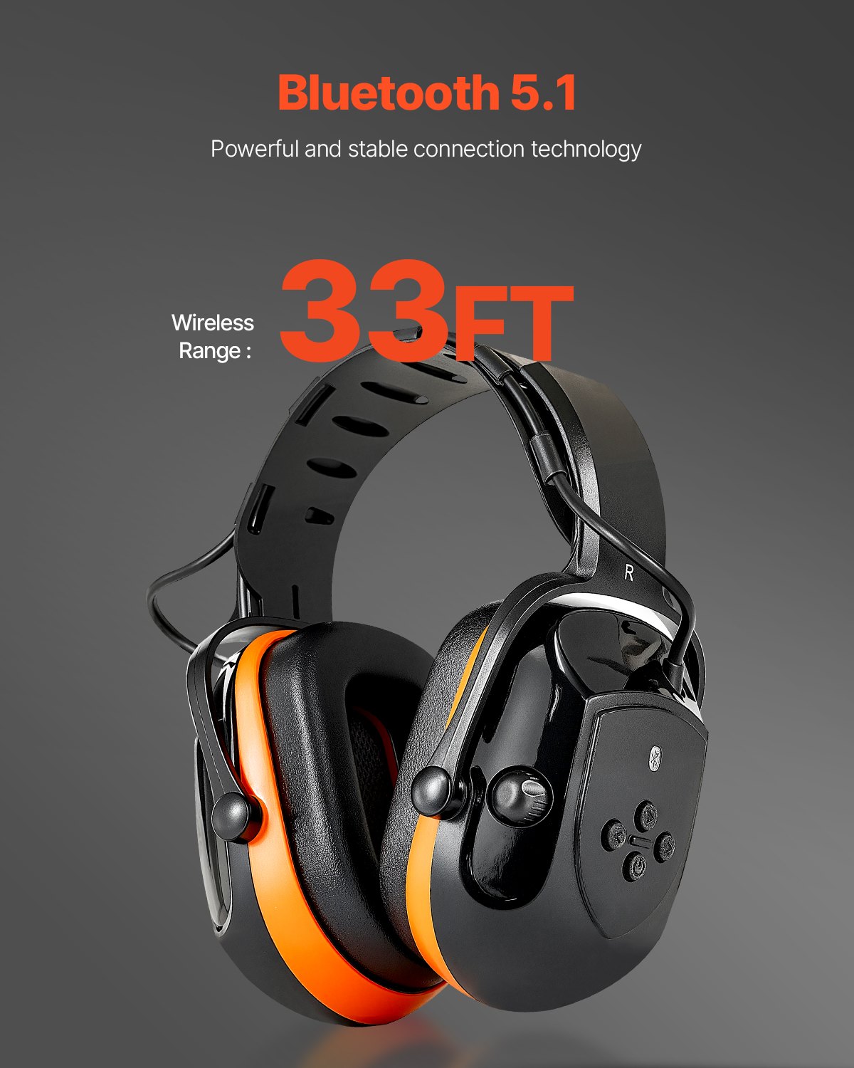 Bluetooth Gehörschutz Ear Muffs mit Noise Reduction NRR24dB
