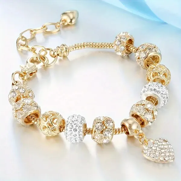 DIY Bead Bracelet, Multi-element Stainless Steel Copper Alloy Rhinestone Fashion Accessory