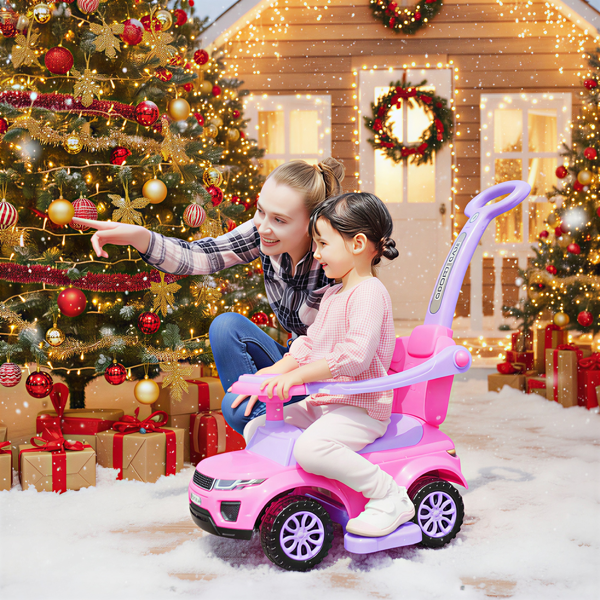 3-in-1-Pushwagen für Kleinkinder: Spielzeugauto, Buggy & Rutscher