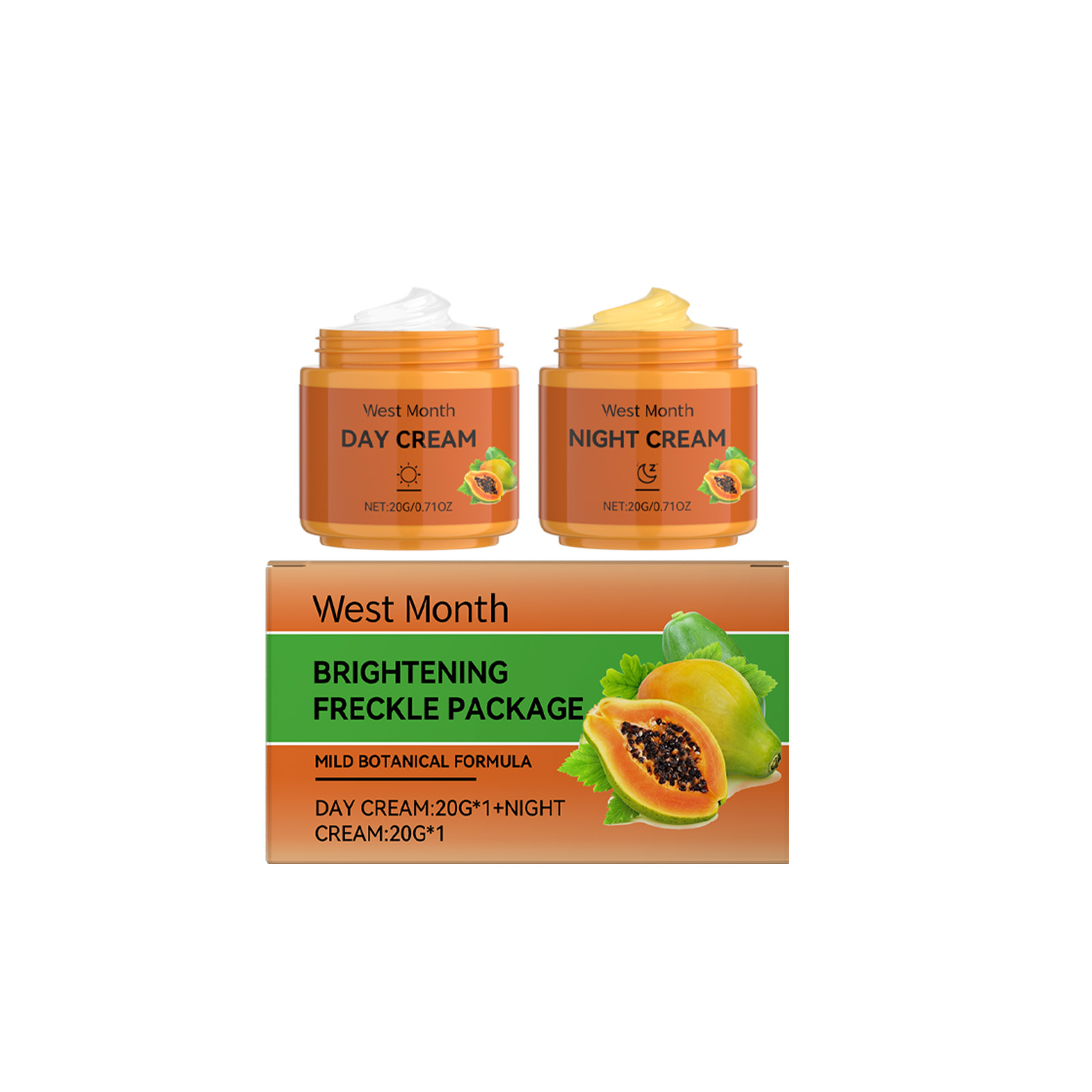 Papaya Facial Cream - Aufhellt und verbessert die Gesichtsfeuchtigkeit, pflegt, aufhellt und sanft die Haut