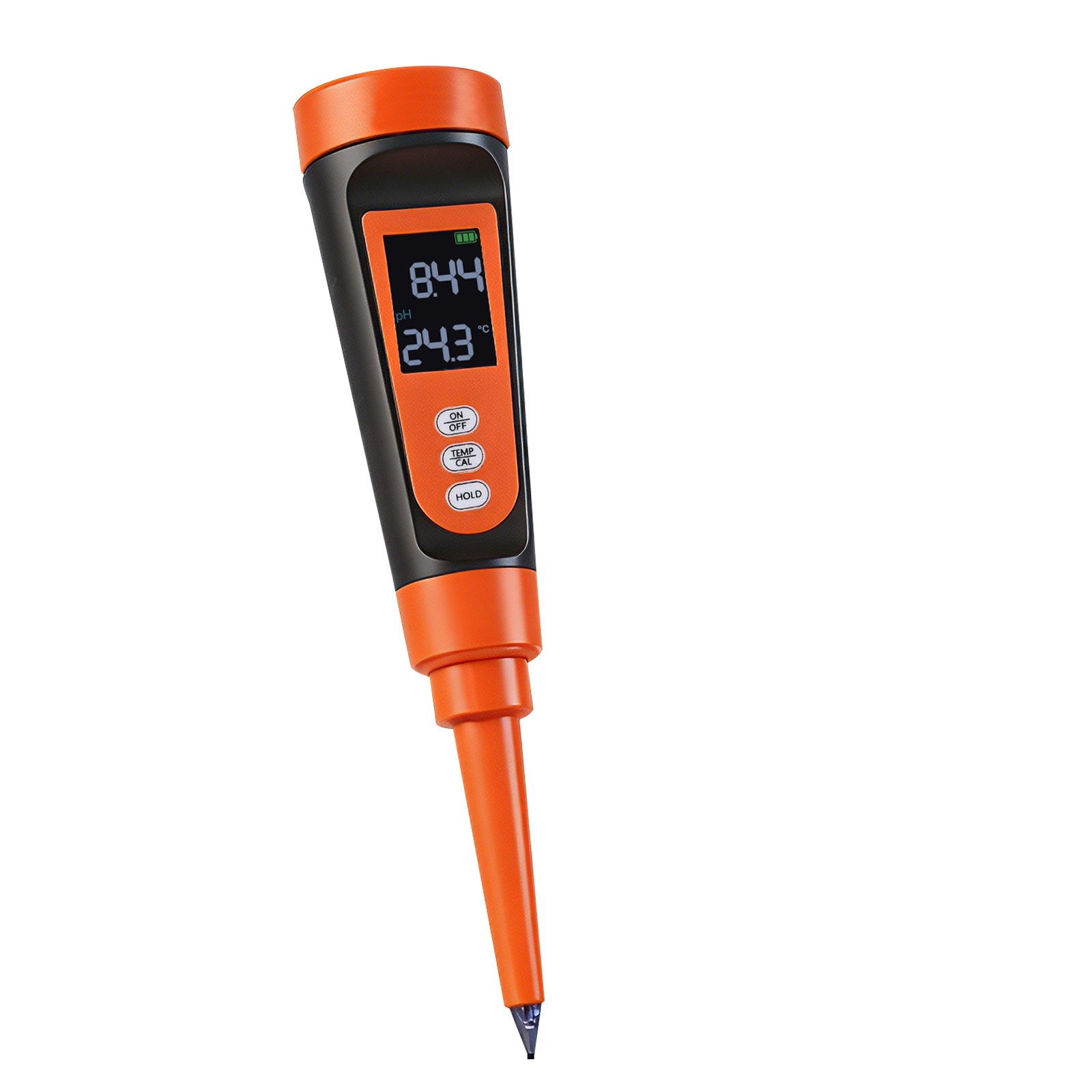 pH mètre alimentaire, 0-14 plage de pH, sonde étanche IP68, kit de test de poche avec compensation de température automatique, paquets de poudre d'étalonnage, facile à utiliser