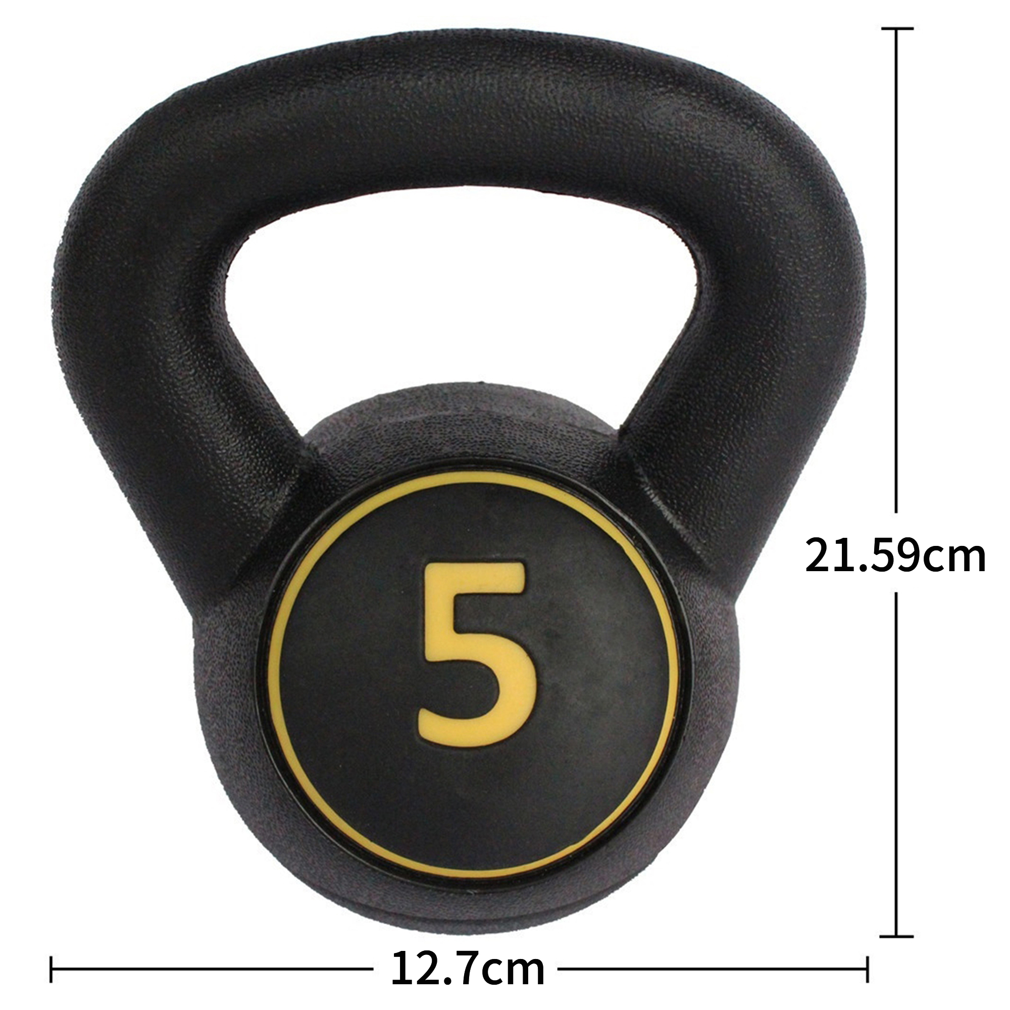 Conjunto di 5, 10 e 15LB Kettlebell con manico antiscivolo, attrezzatura per palestra compatta per allenamento di forza, fitness e riabilitazione