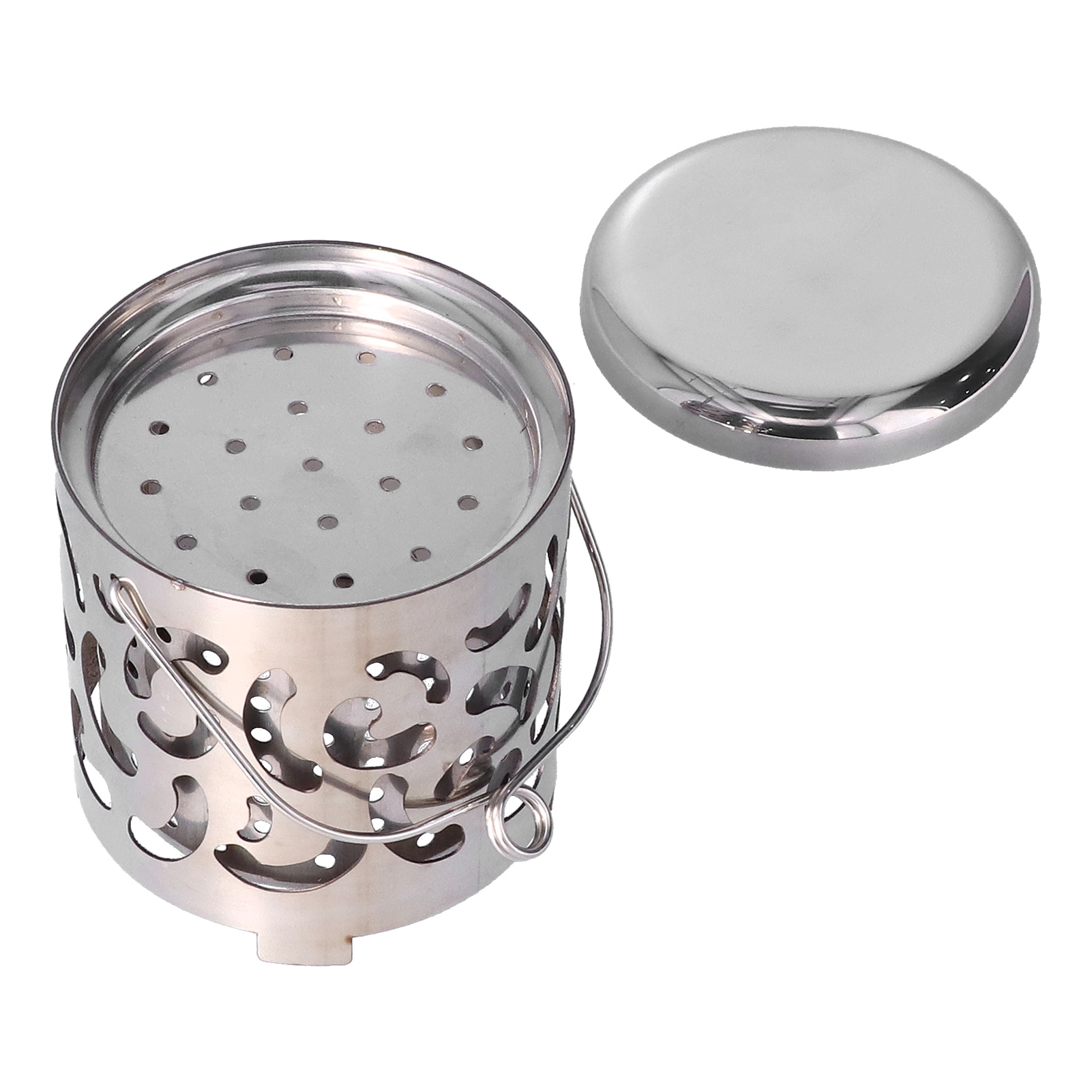 Portabler Outdoor Mini Warmer aus Edelstahl - Camping Kocher & Grillabdeckung