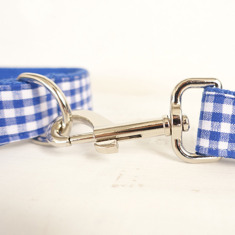 Personalized Tie Tie Blue Delicious Plaid Adjustable Dog Col 0C65Bee2