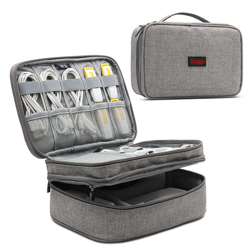 Doppelter Wasserfester Oxford-Stoff-USB-Tasche Multifunktional Großer Speicherbeutel