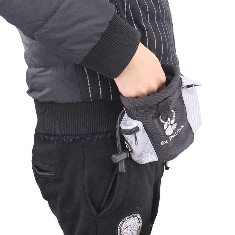 Sac à croquettes pour animaux de compagnie formation ceinture