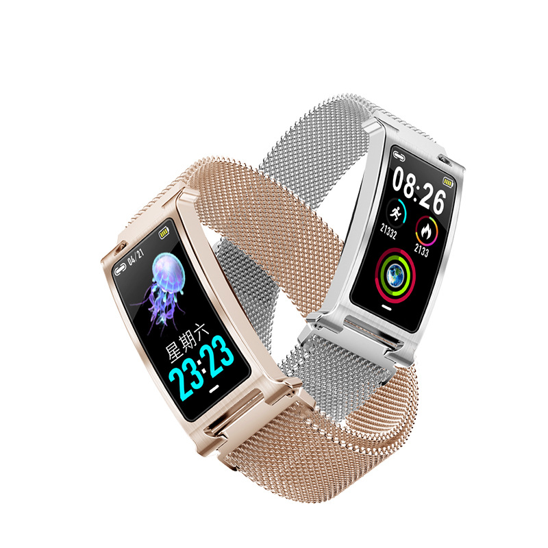 F8 Herzfrequenz-Armband wasserdicht Sport-Pedometer