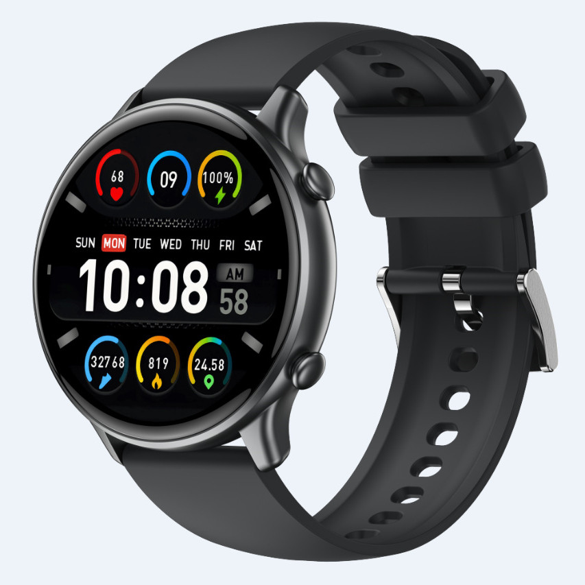 Runde Smart Sports Watch mit vollem Touchscreen, Herzfrequenzmessung, Schlafanalyse, Wasserschutz IP68