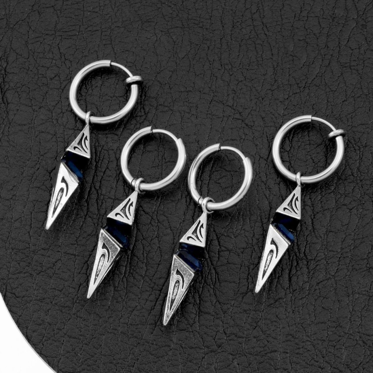 Starburst Rhombus Zircon Huggie & Clip On Ohrringe - Geometrischer Unisex Trend