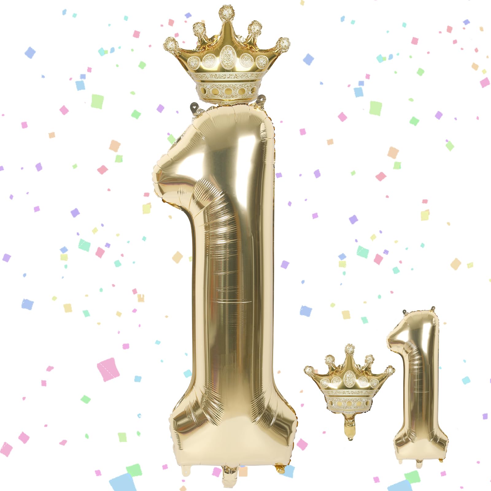 Digital Balloon Large Height Approx. 90cm Digital Balloon 1st Birthday Decoration Balloon Number With Crown Party Supplies Anniversary Celebration Bir