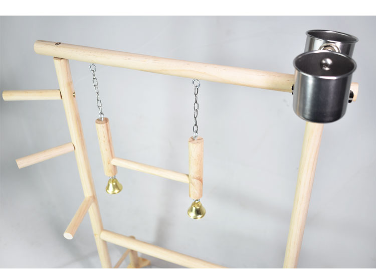 Madera Sólida Juguete Columpio Escalera Estantería Peonía Xuan Doble-capa Acero Inoxidable Caja de Alimentos