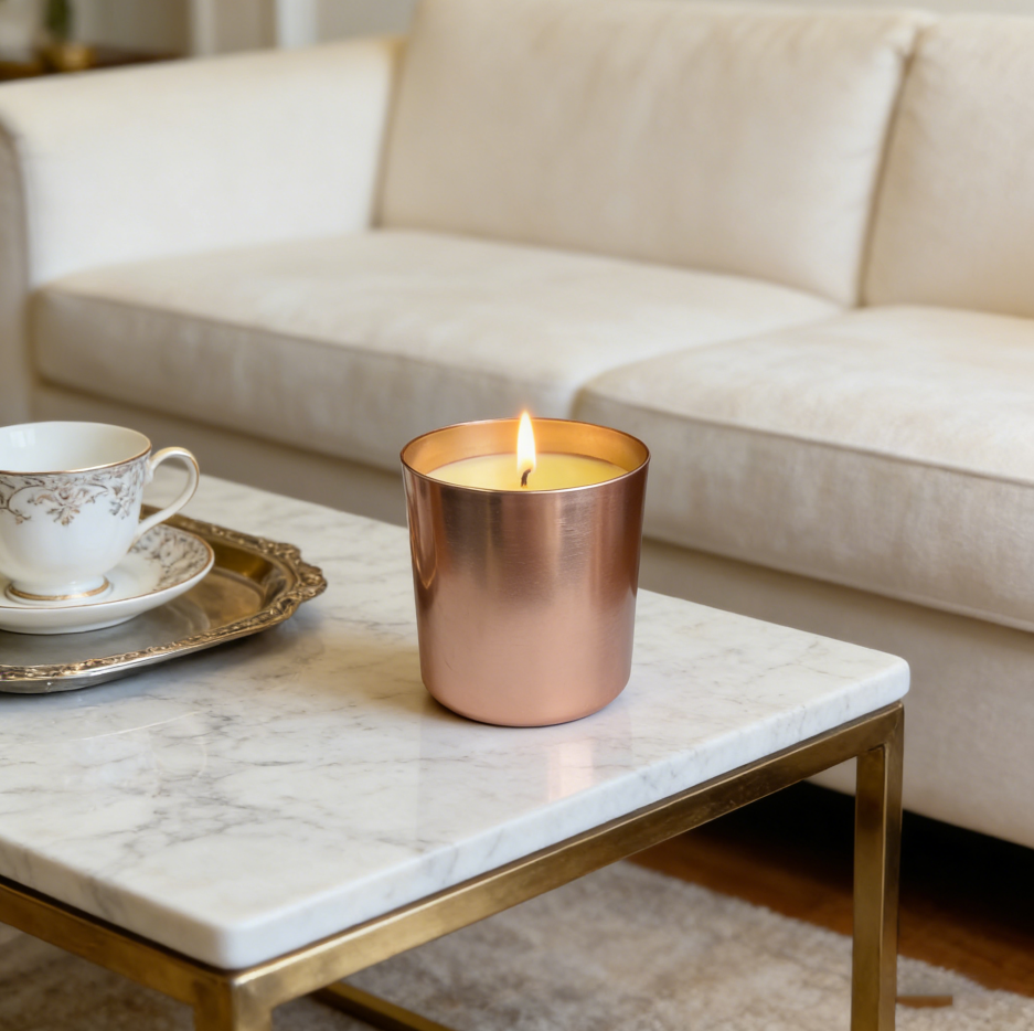 Duftkerze 290g aus Sojawachs, Zitrone, Ylang-Ylang und holziger Moschusnote