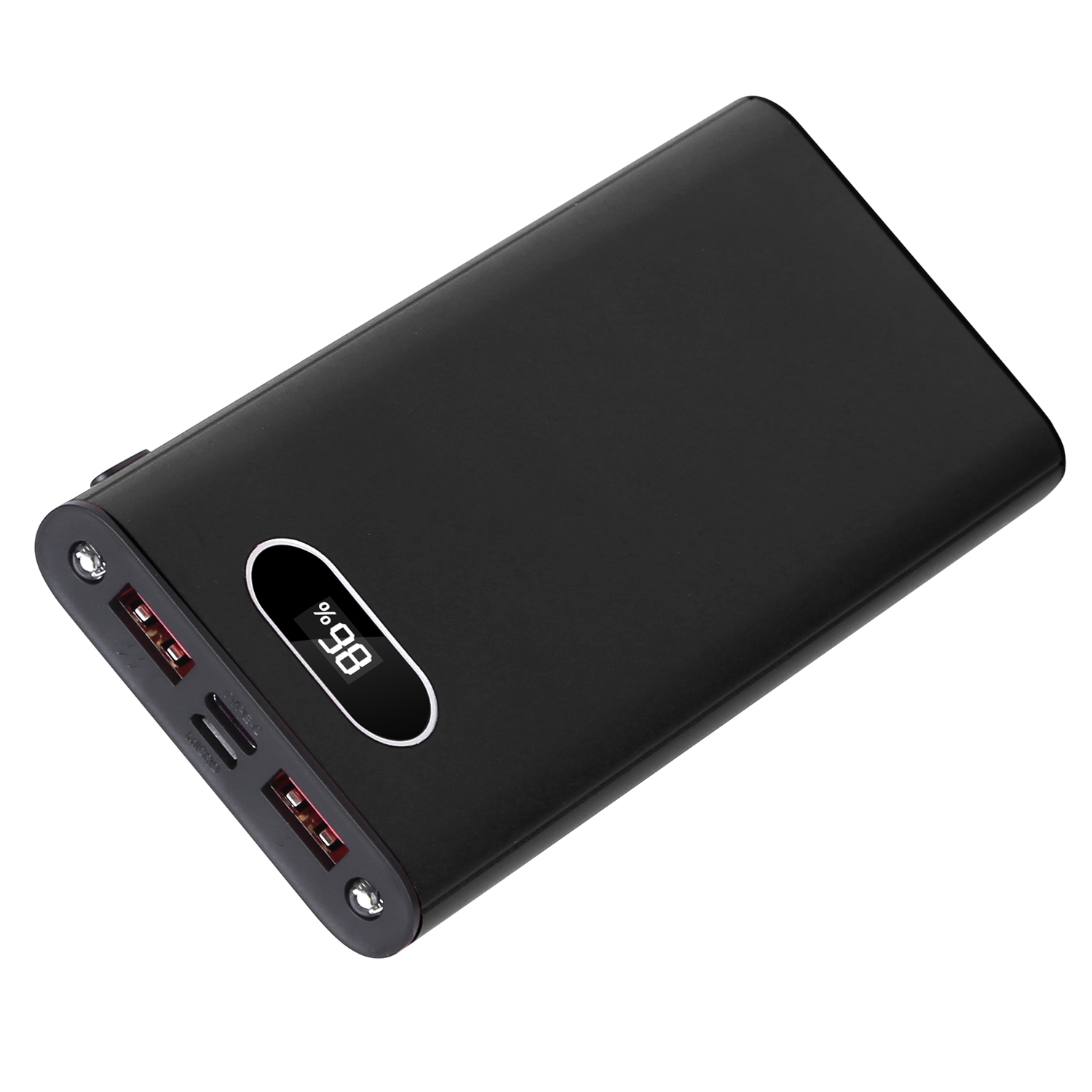 خيارات اللون الأخضر-الأسود-الأحمر -- 1Pc 20000Mah Power Bank شاحن محمول خارجي حزمة بطارية 22.5W شحن سريع جدا مع عرض LED فلاشلایت