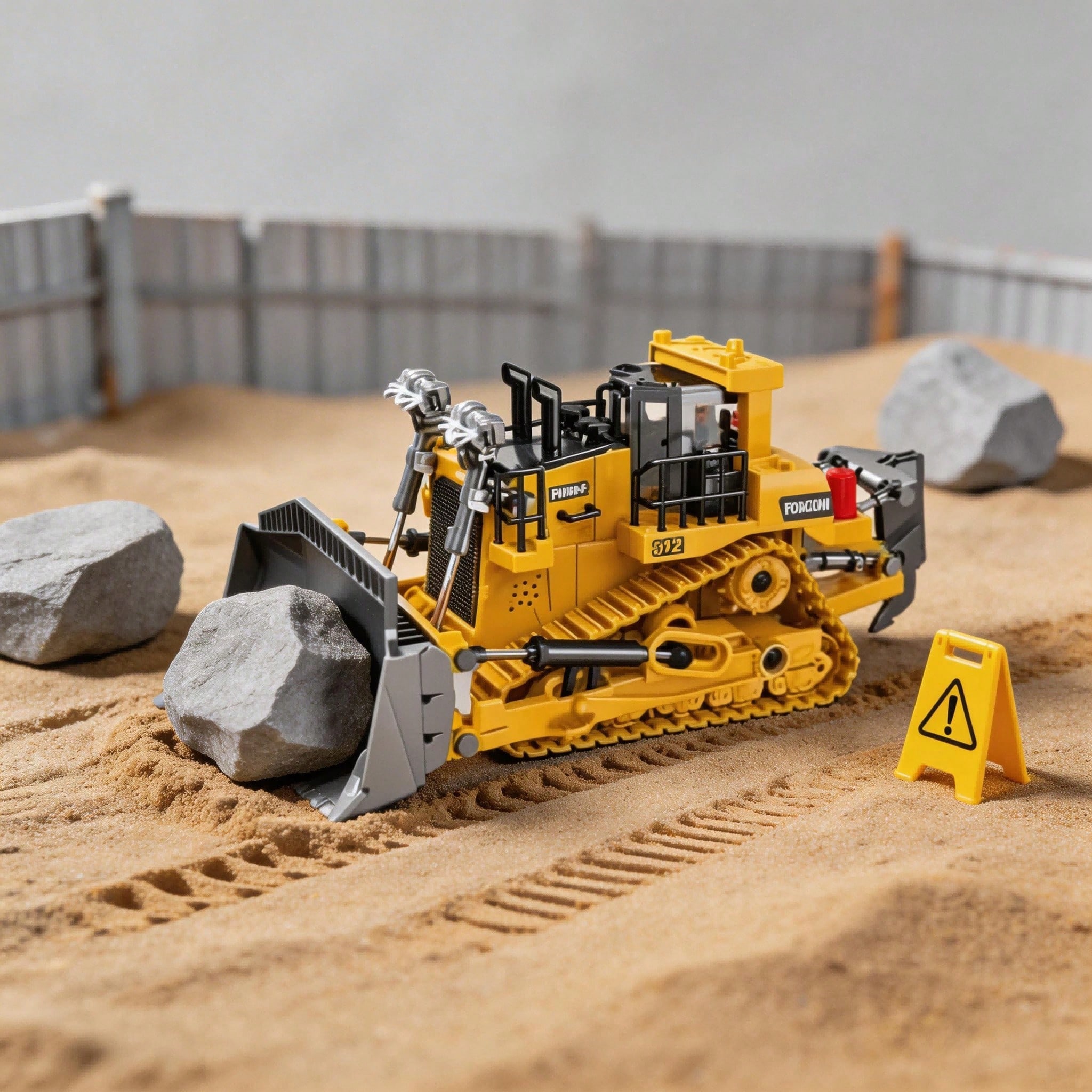 9 Channel 2.4GHz RC Heavy Duty Alloy Bulldozer With Metal Blade, Rechargeable Battery And Cyber Truck Style. The Ultimate Construction Toy For Active 