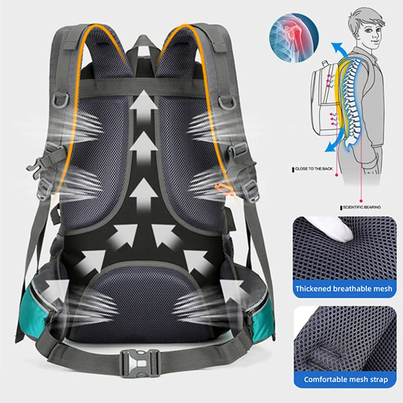 50L Angelrucksack mit grosser Kapazitat - Camping, Wandern, Klettern