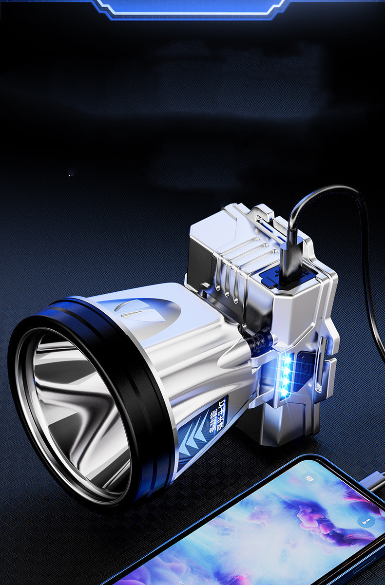 Powerbank-Stirnlampe mit Langstrecken-LED