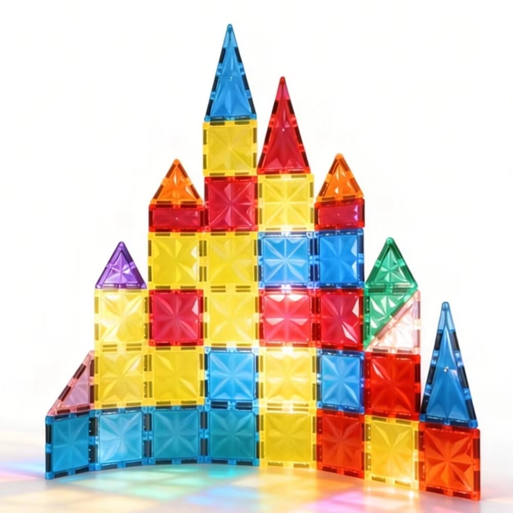 Magnetische Bausteine Set, 80 Teile, Lernspielzeug
