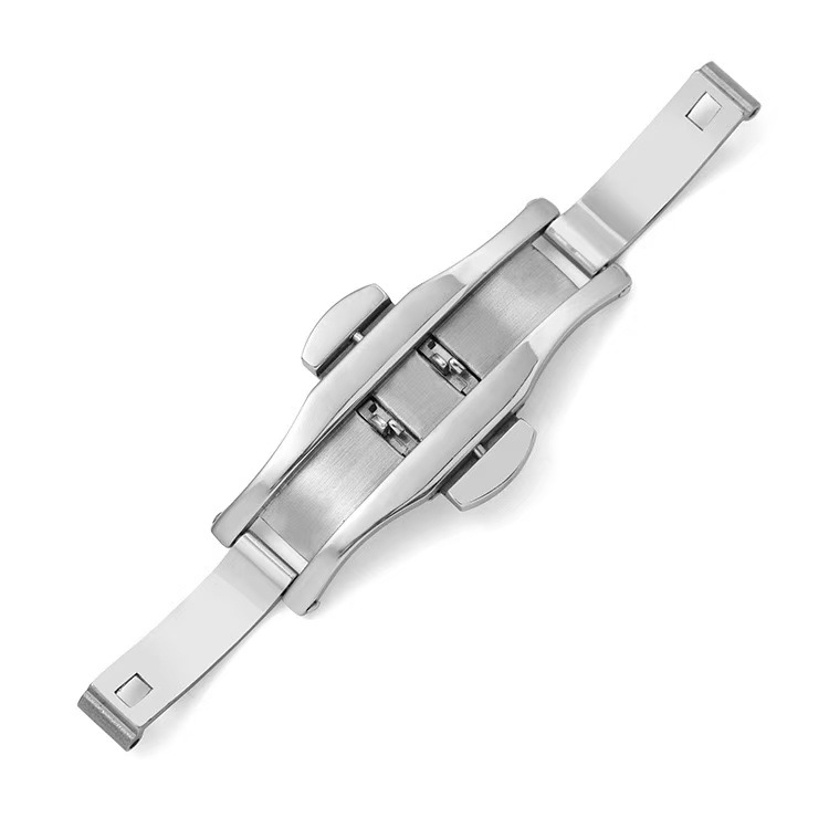 Stahlband-Uhr mit Butterfly-Clasp und Digitalanzeige