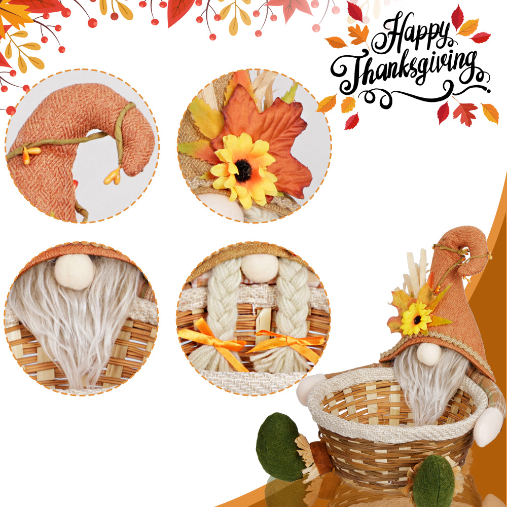 Panier de bonbons en forme de feuille d'érable Ornaments Poupée
