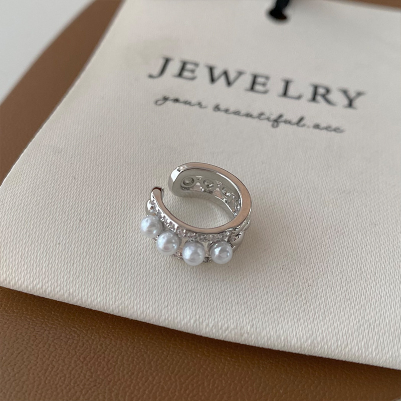 Retro Perlen Ohrhaken für Frauen ohne Piercing