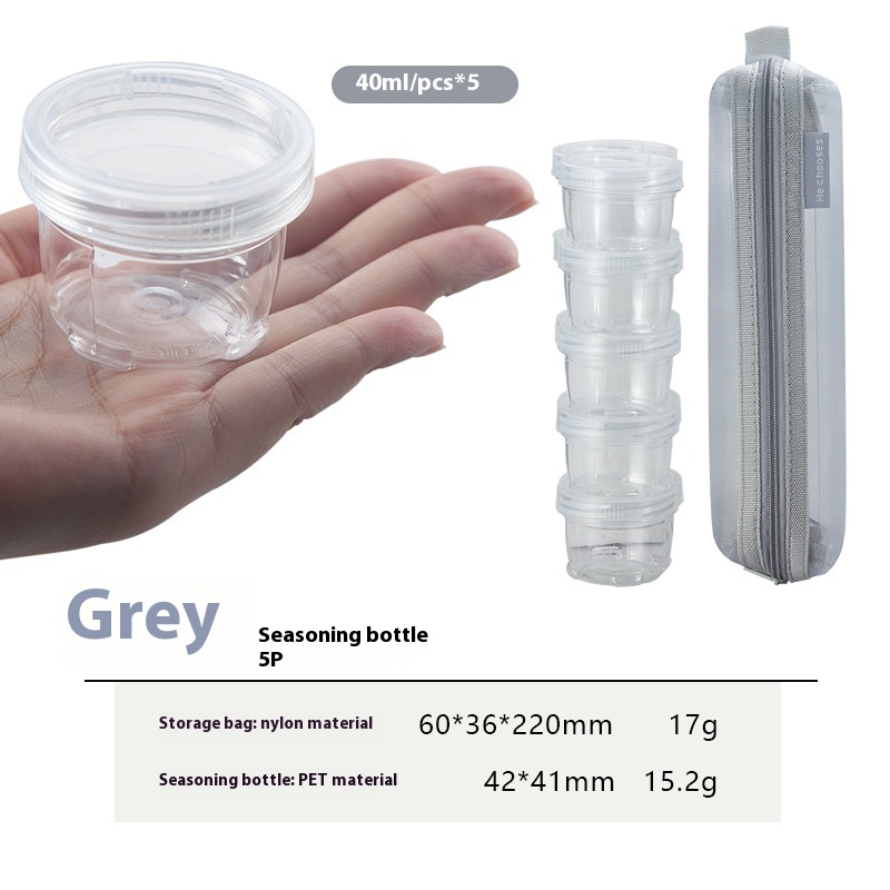 Portable Travel Picnic Condiment Dispenser Camping Seasoning Jar Barbecue Seasoning Small Bowl