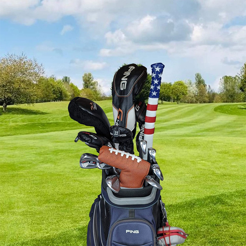 Club Head Cover Golf Push Rod Case PU Cue Sleeve Supplies