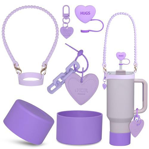 Water Bottle With Accessories Including A 3040-inch Handle And Straw