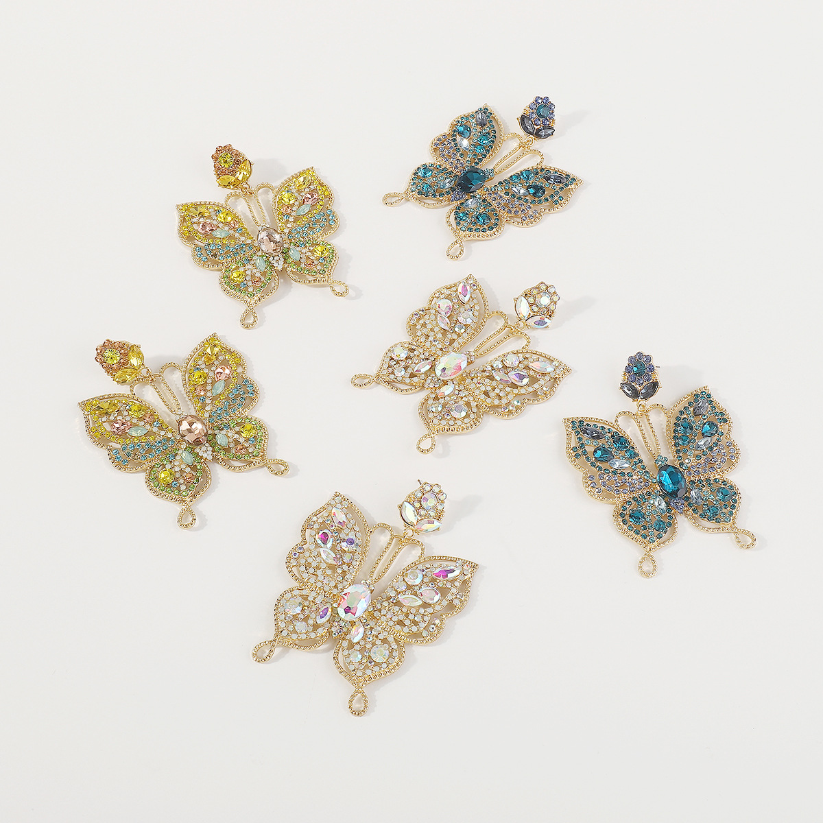 European And American Vintage Court-Style Hollow Butterfly Earrings