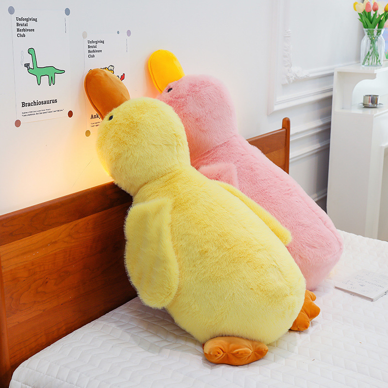 Schlafsack-Ente in Gelb - Kuscheltier als Kissen