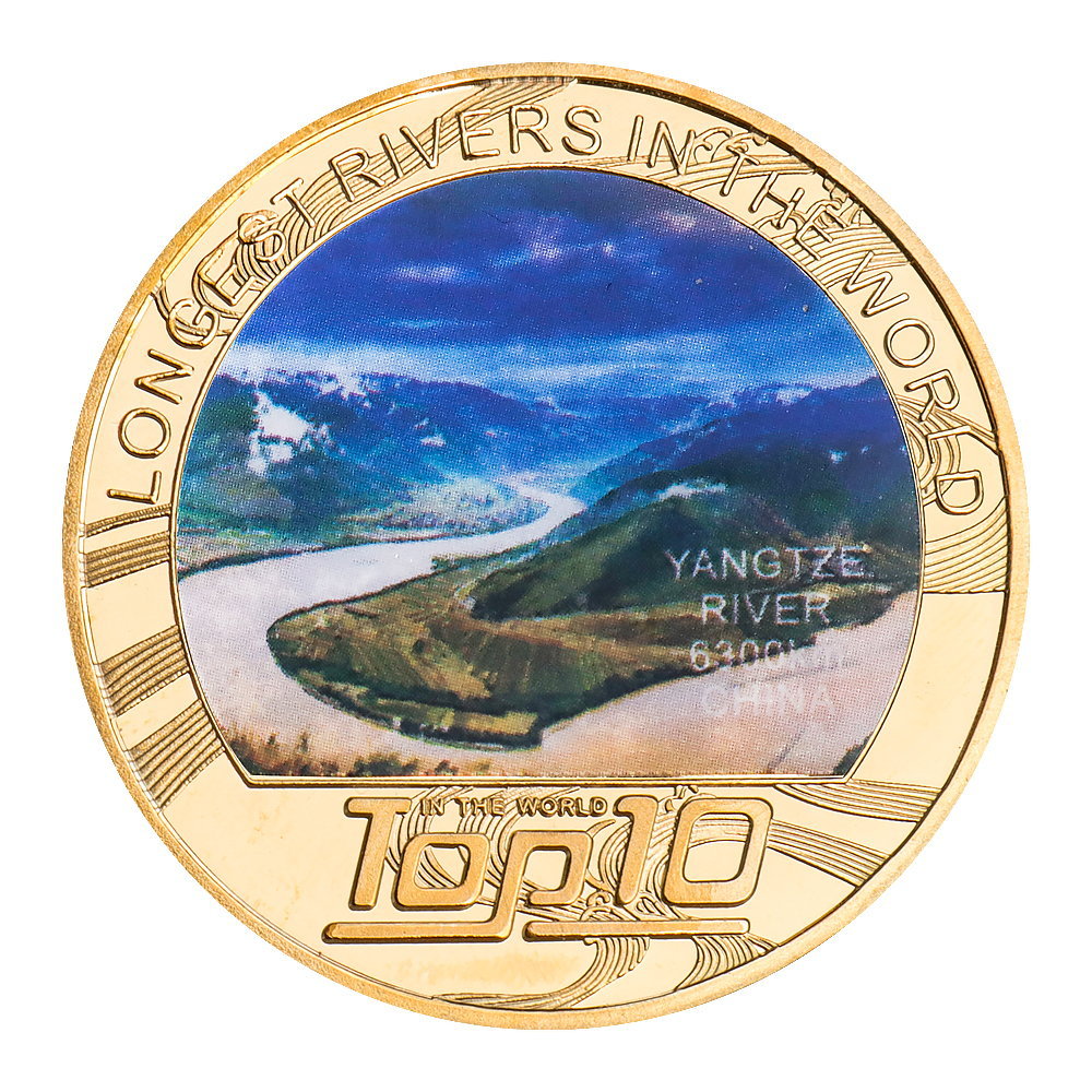 Top Dieci Fiumi Moneta Ciondolo Regalo Medaglia Commemorativa