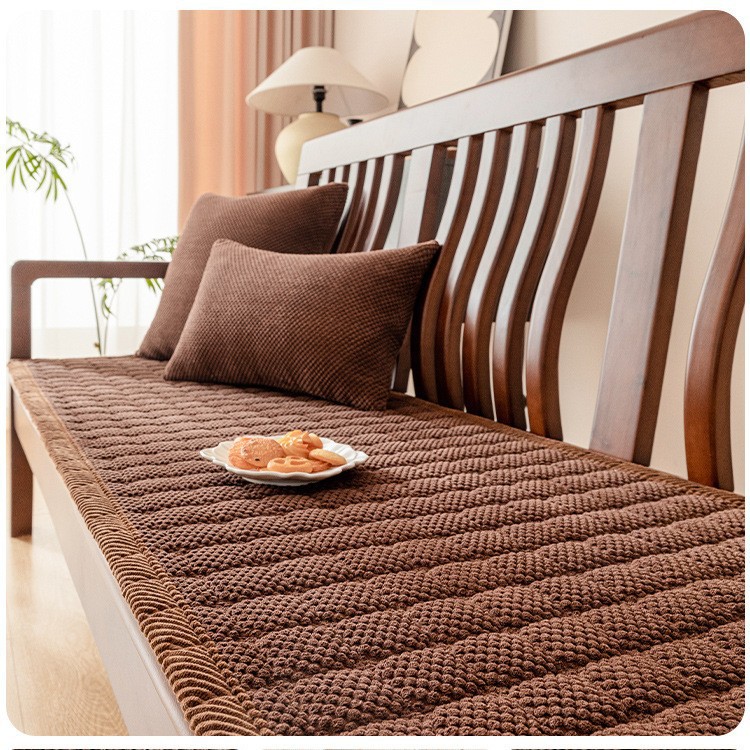 Dicker Corduroy-Sessel aus Massivholz