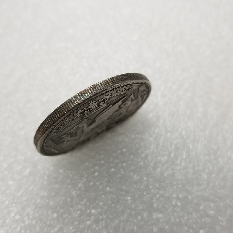 Artisanat antique en style de bronze argenté vieilli dollar en argent