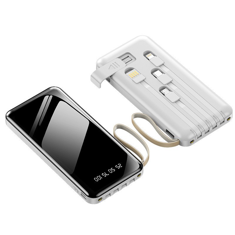 Schnelllade-Powerbank mit integriertem Kabel
